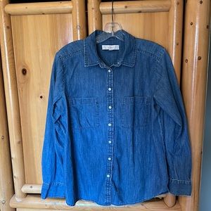 Loft Denim long sleeve shirt . Size M